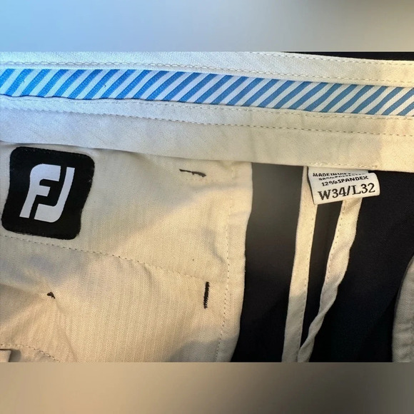 FootJoy Performance Stretch Golf Pants Trousers Slacks Navy Blue Men’s 34 x 32 - Picture 8 of 9